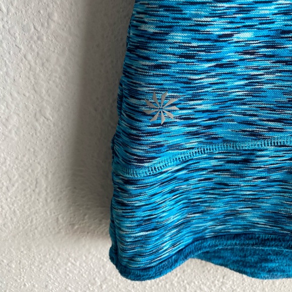 Athleta Tranquillity Space dye Cowl Neck Athletic Thumb Hole Pullover Sweater - Picture 3 of 9